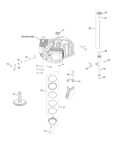 Kohler Cv732-3015 Crankcase Diagram and Parts List for Z-FORCESZ48 (53ATDFJB-53ATDFJB050)(2014) Cub Cadet Lawn Tractor